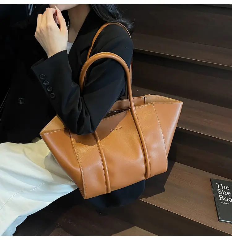 Brown Women's Large Tote Bag Spring Summer — feature 9