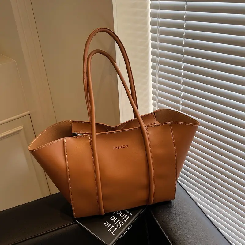 Brown Women's Large Tote Bag Spring Summer - Image 3