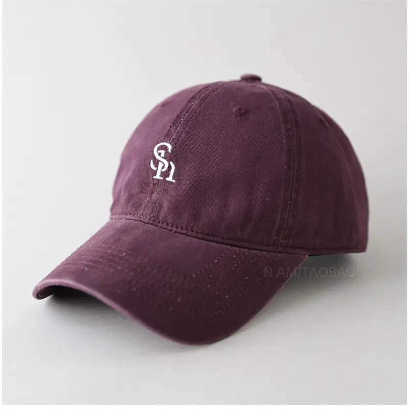 Men's Purple Embroidered Baseball Cap with Chicago Logo - Image 2
