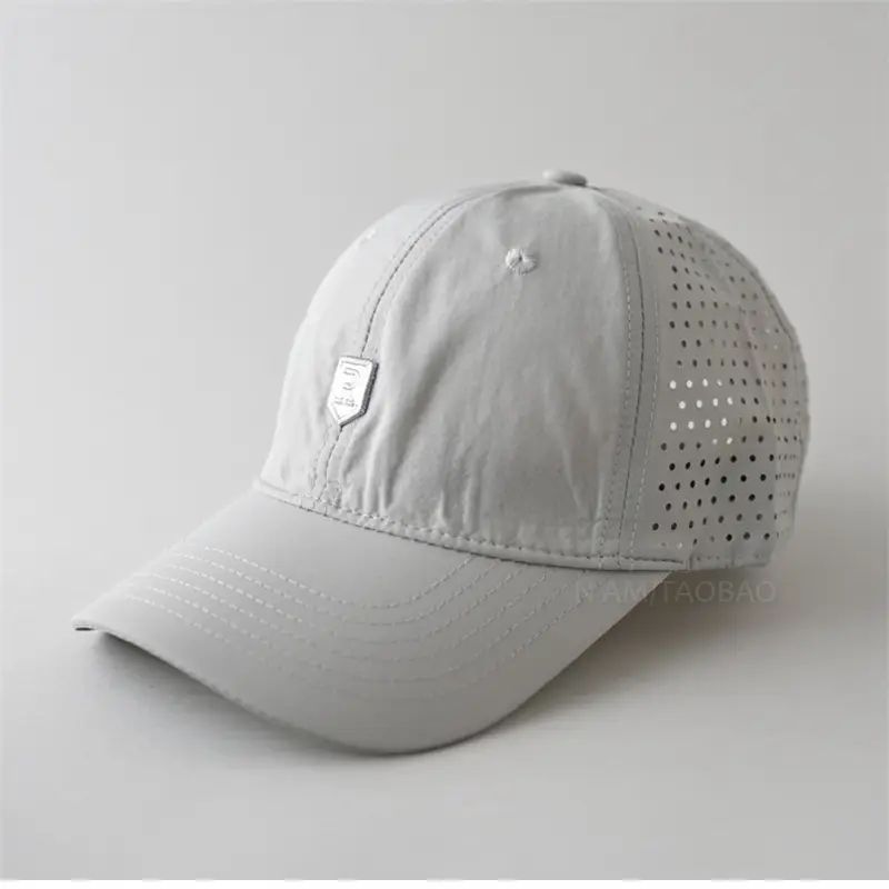 Men Grey Mesh Baseball Cap Summer Lightweight Breathable - Image 9
