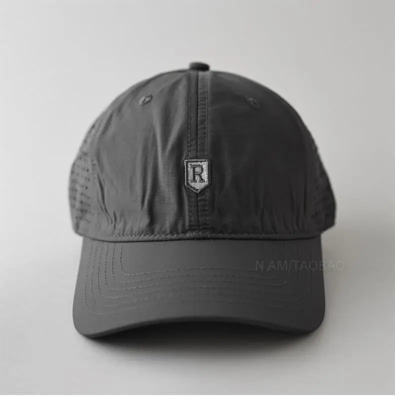 Men Grey Mesh Baseball Cap Summer Lightweight Breathable — feature 6