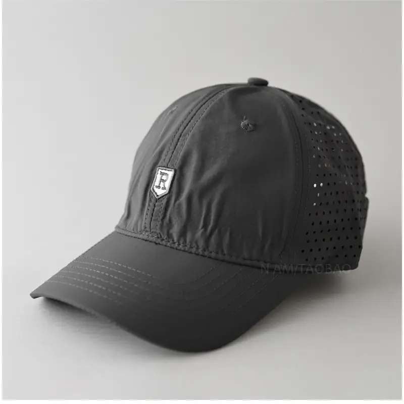 Men Grey Mesh Baseball Cap Summer Lightweight Breathable - Image 5