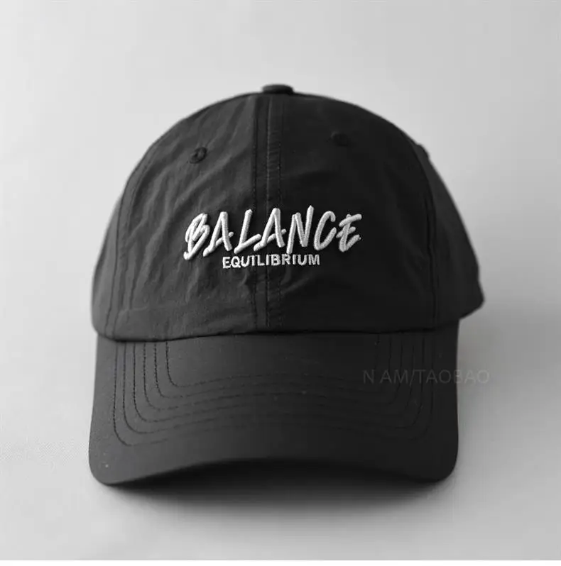 Women Men Black Quilted Baseball Cap Balance Quilted — feature 10