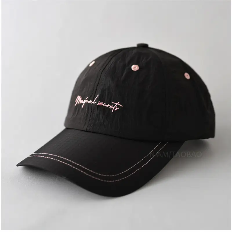White Embroidered Baseball Cap with Logo - Image 4