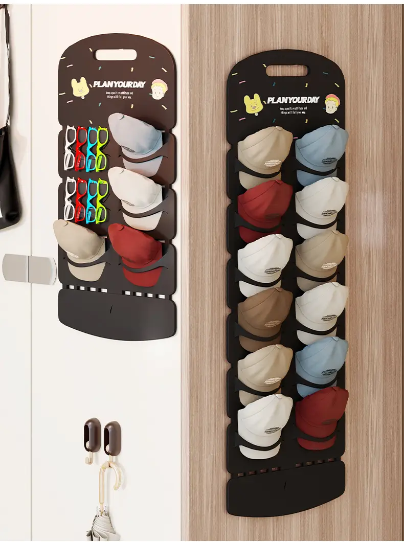 Wall Mounted Hat Storage Rack with 12 Colors — feature 9