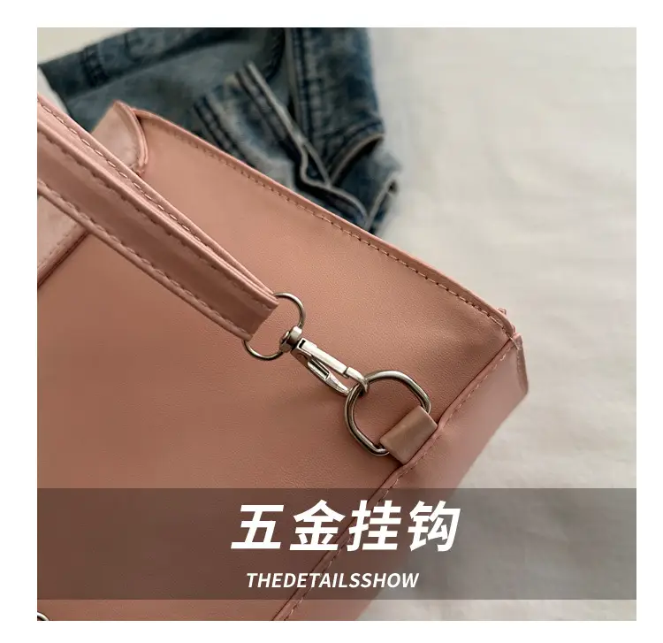 New Japanese Cream Pain Bag Transparent Stitching Daily Backpack Commuter Cute Large Capacity Shoulder Bag Crossbody Bag — feature 6
