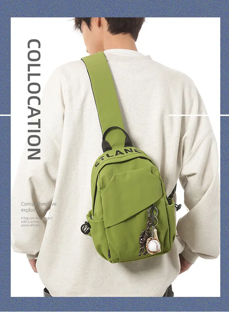 Green Crossbody Backpack for Men Lightweight Fashion — feature 1