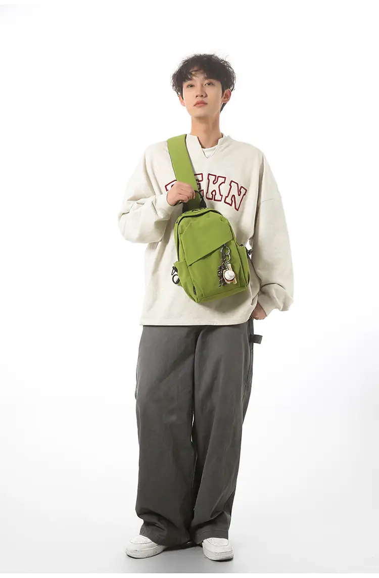 Green Crossbody Backpack for Men Lightweight Fashion — feature 14