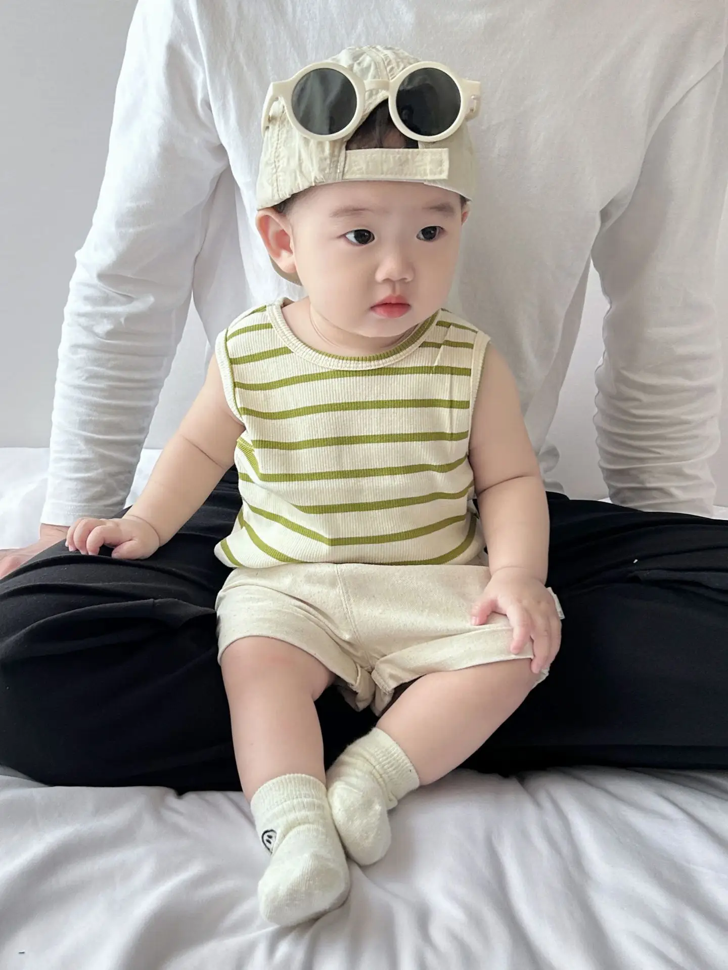 Baby Summer Striped Vest Vestless Top for Boys - Image 7