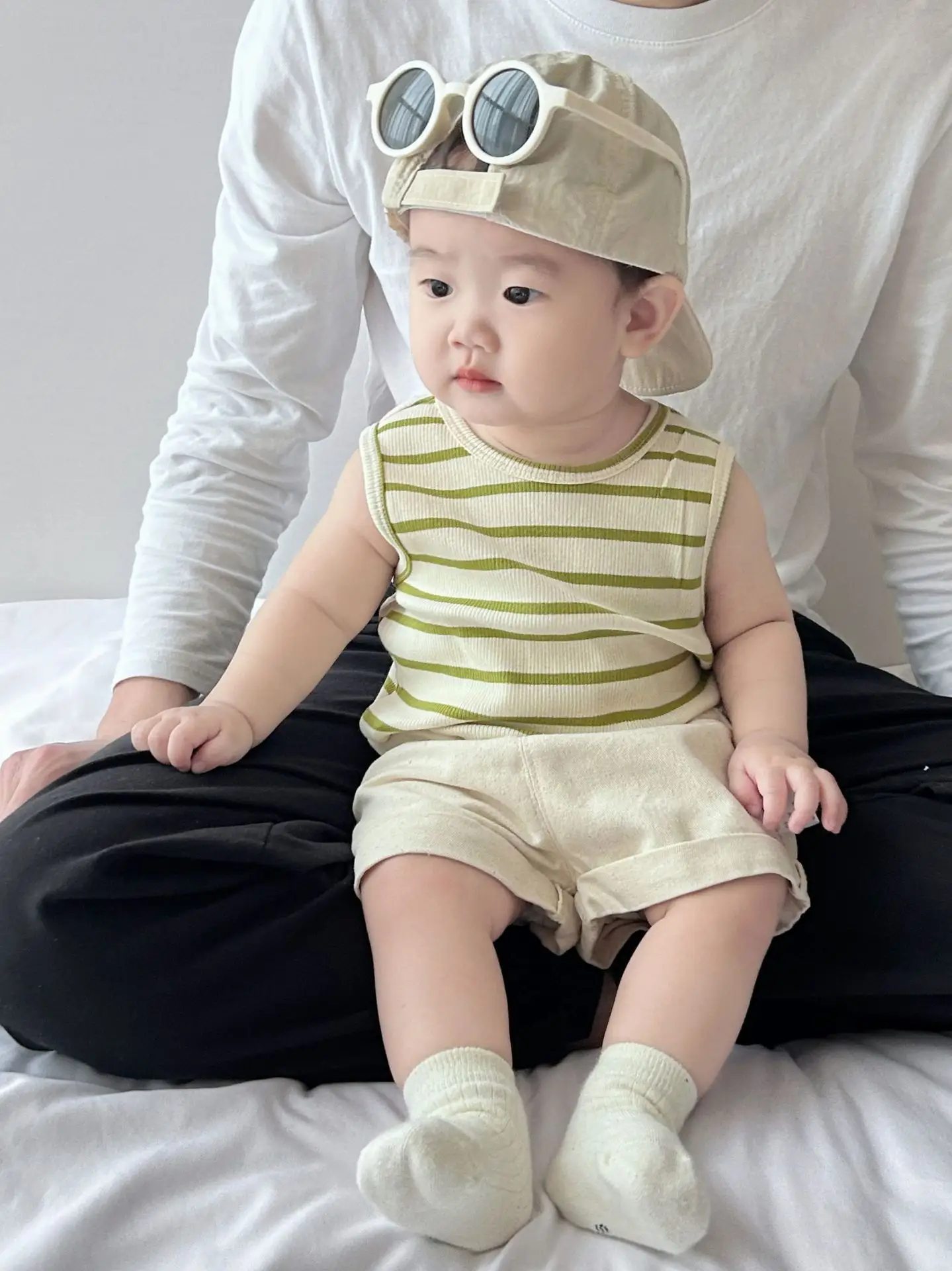 Baby Summer Striped Vest Vestless Top for Boys - Image 8