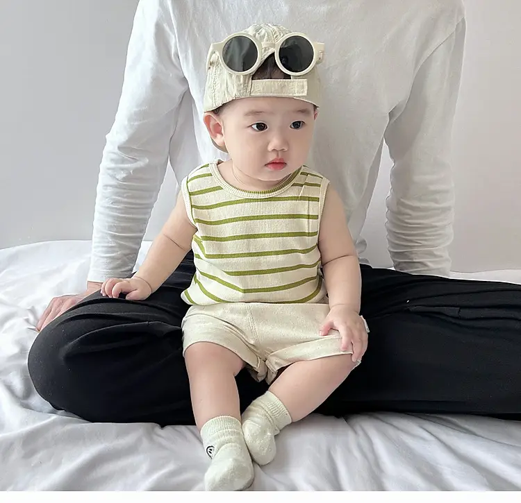 Baby Summer Striped Vest Vestless Top for Boys — feature 1