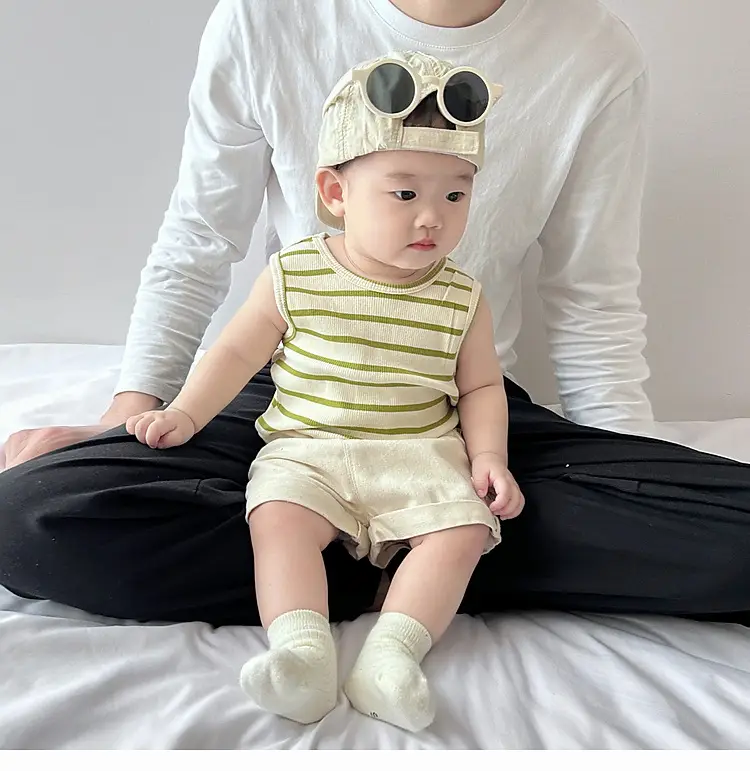 Baby Summer Striped Vest Vestless Top for Boys — feature 3