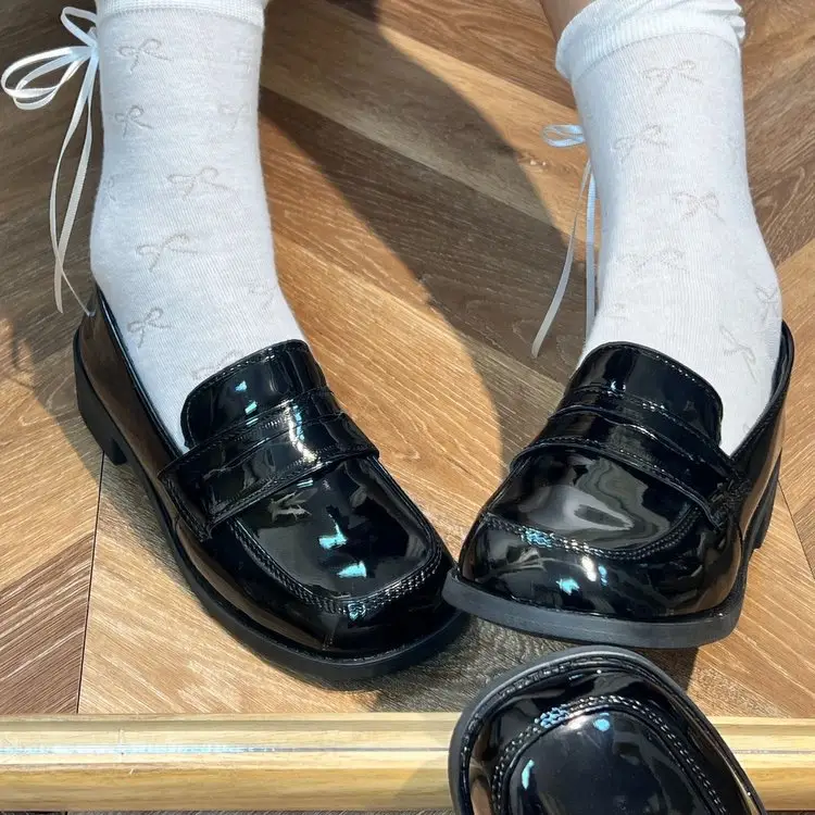 Basic Japanese Retro JK Square Head Thick Bottom Increased British Style Small Leather Shoes Female Student Uniform Shoes Spring New - Image 3