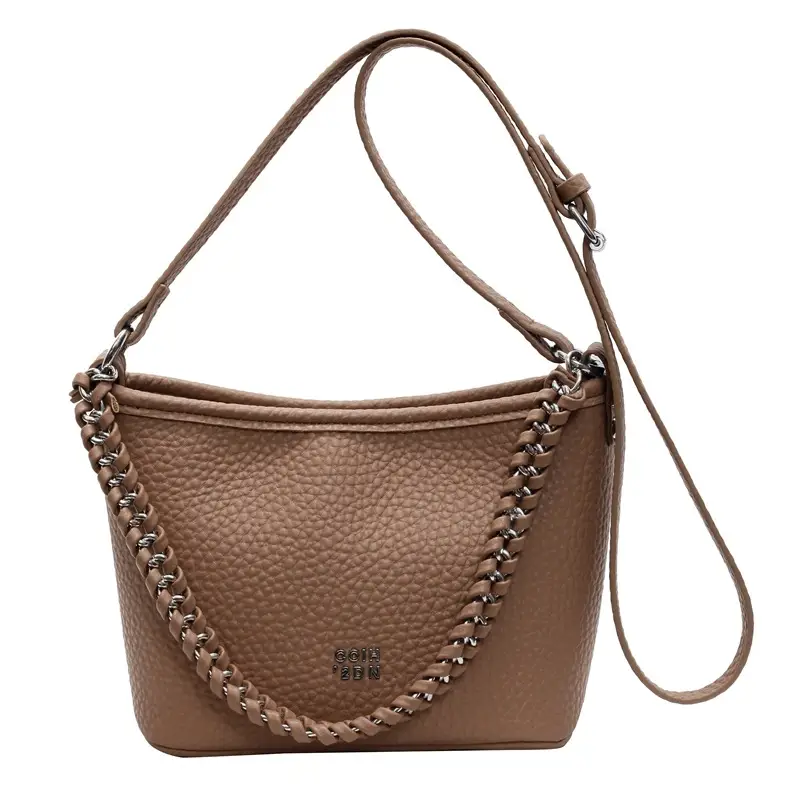 Vintage Bucket Bag Women's 2025 New Solid Color - Image 11