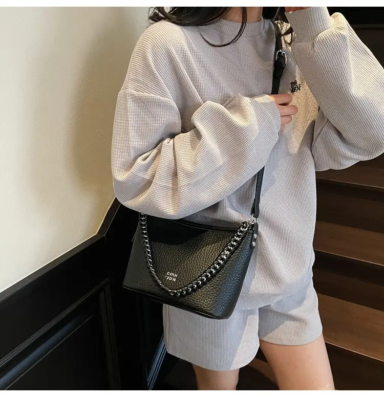 Vintage Bucket Bag Women's 2025 New Solid Color — feature 14