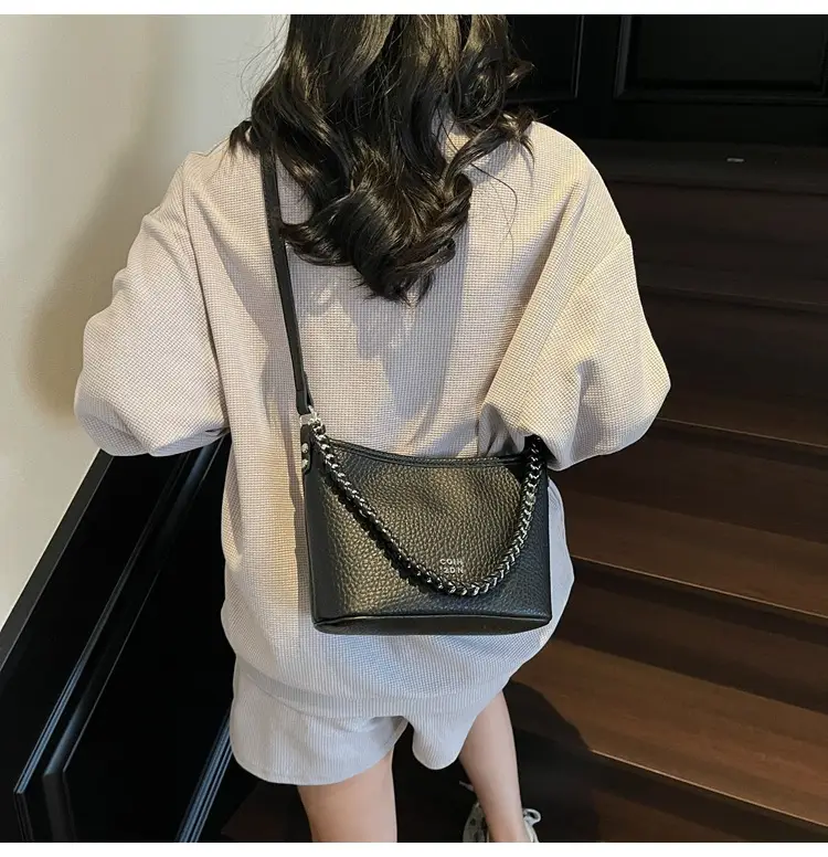 Vintage Bucket Bag Women's 2025 New Solid Color — feature 15