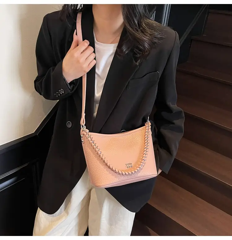 Vintage Bucket Bag Women's 2025 New Solid Color — feature 16