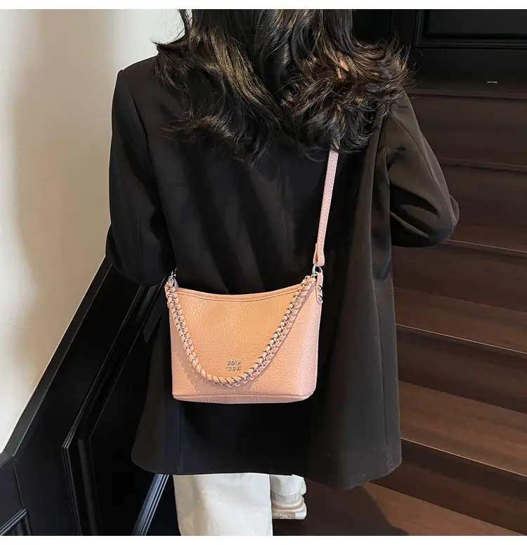 Vintage Bucket Bag Women's 2025 New Solid Color — feature 17