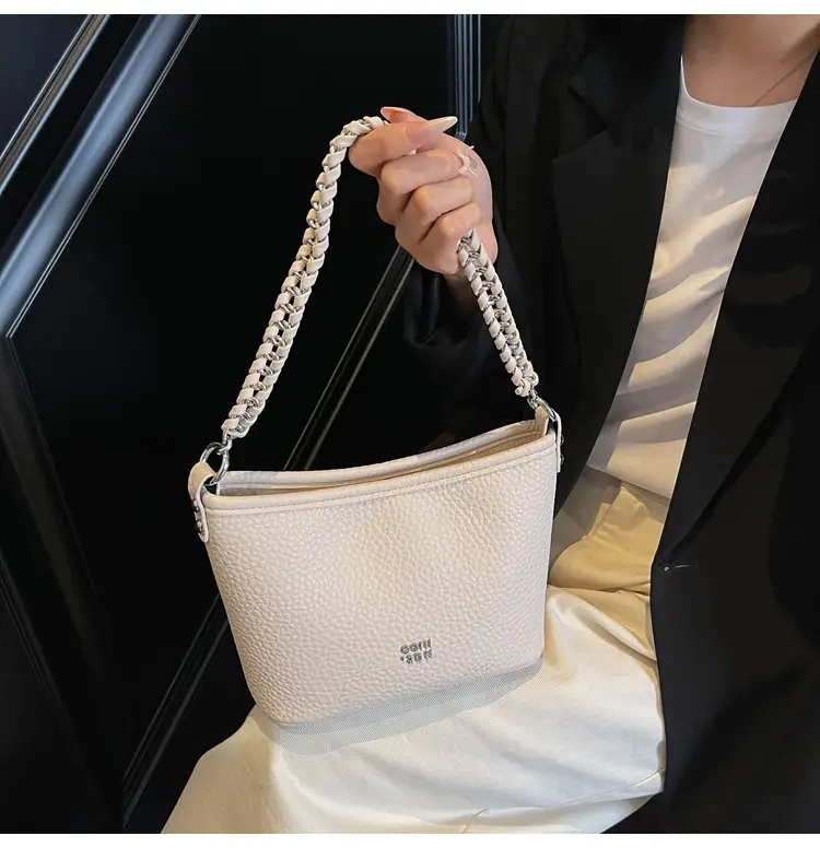 Vintage Bucket Bag Women's 2025 New Solid Color — feature 19