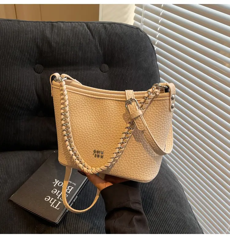Vintage Bucket Bag Women's 2025 New Solid Color — feature 9