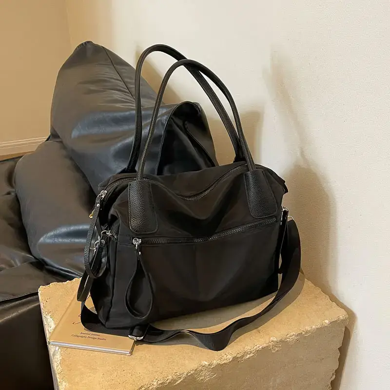 2024 Women's Black Crossbody Tote Bag Large Capacity - Image 4
