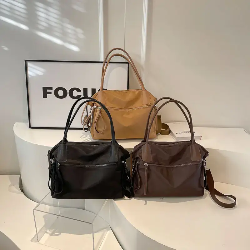 2024 Women's Black Crossbody Tote Bag Large Capacity - Image 6