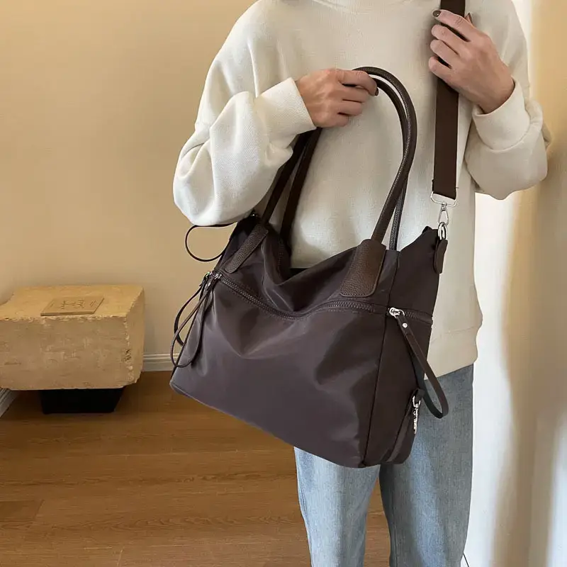 2024 Women's Black Crossbody Tote Bag Large Capacity - Image 7