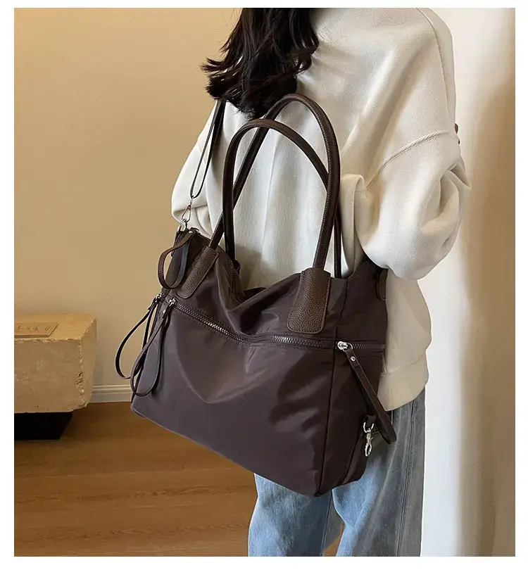2024 Women's Black Crossbody Tote Bag Large Capacity — feature 1