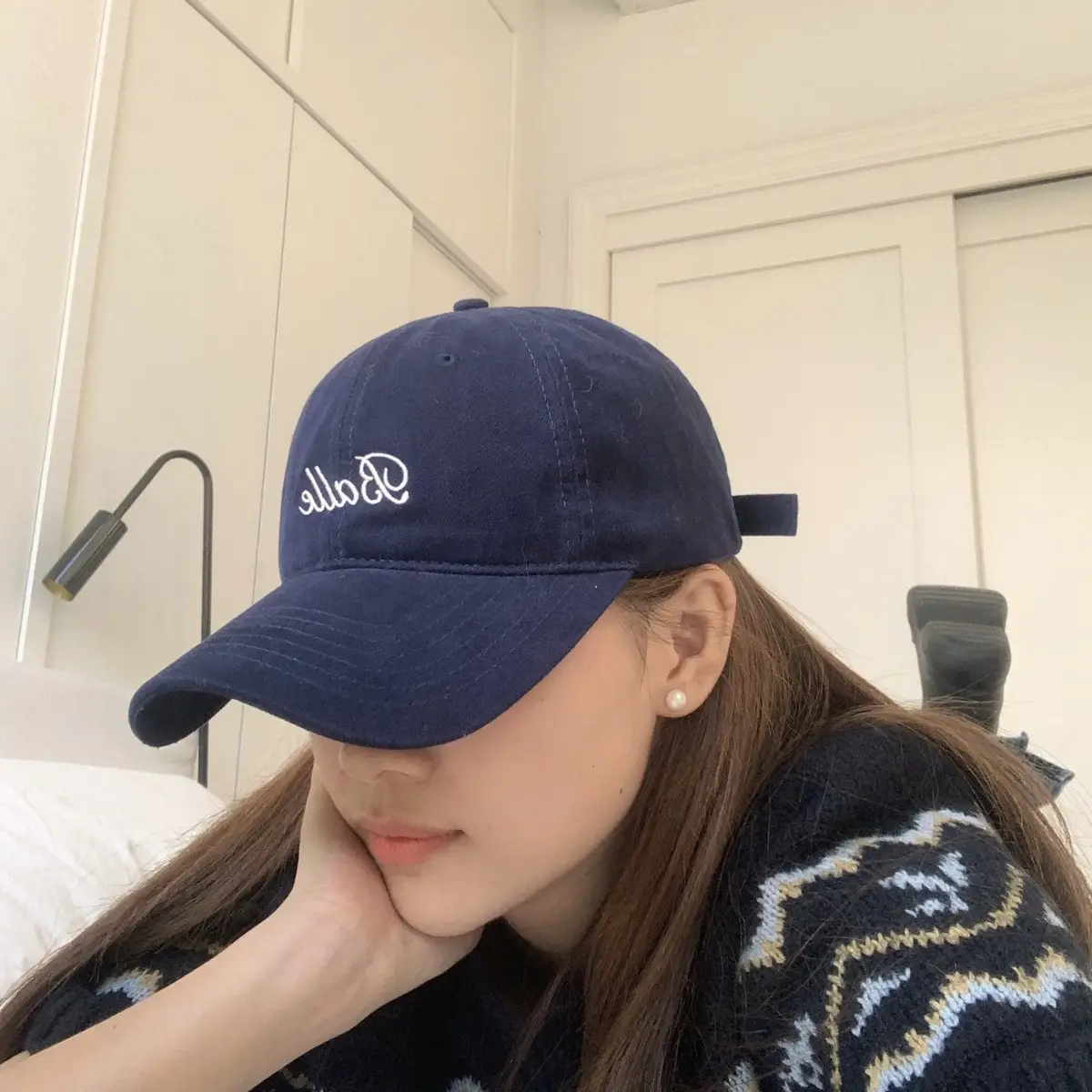 Balle Letter Sunscreen Cap Women Black Small