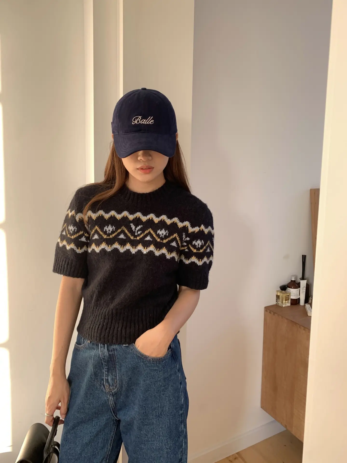 Balle Letter Sunscreen Cap Women Black Small — feature 48