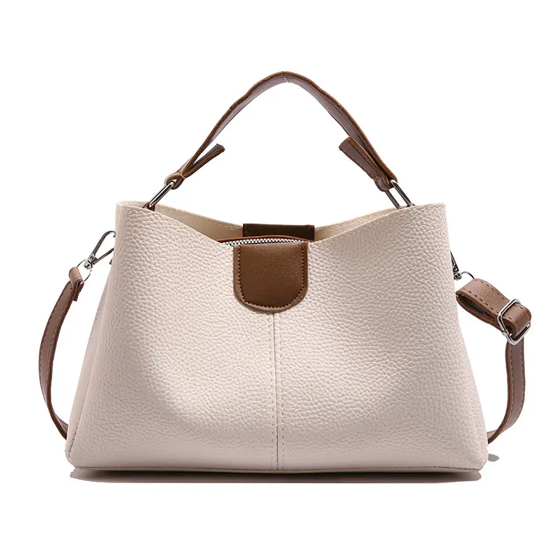 2025 Women's White Leather Shoulder Crossbody Bag with Cute Charm - Image 11