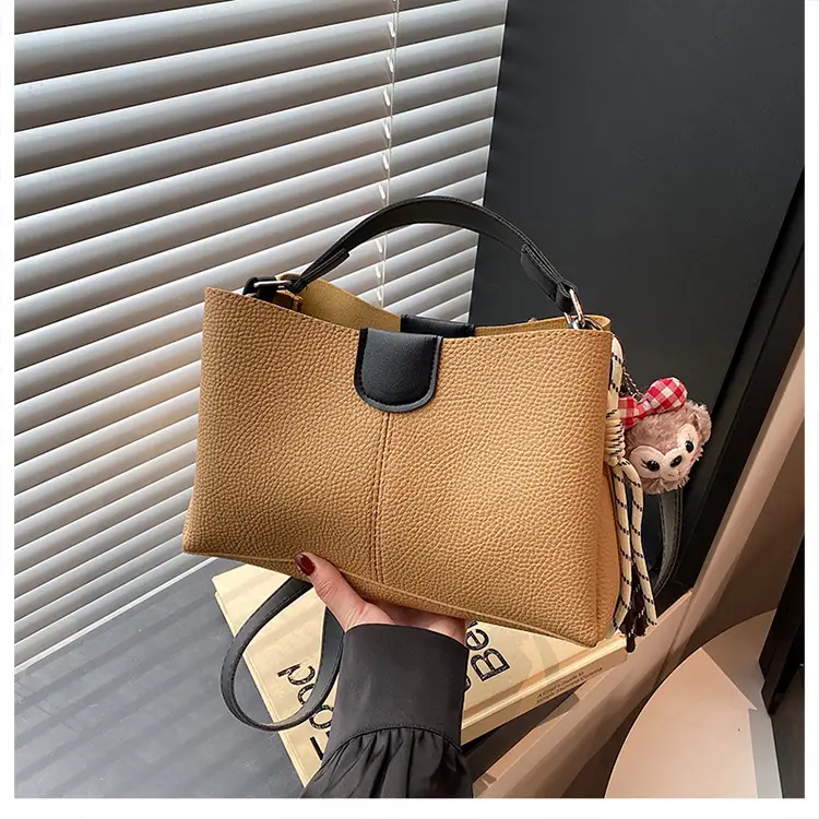2025 Women's White Leather Shoulder Crossbody Bag with Cute Charm — feature 20