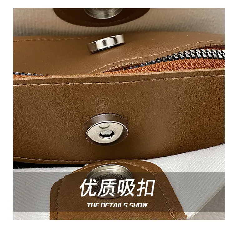 2025 Women's White Leather Shoulder Crossbody Bag with Cute Charm — feature 4