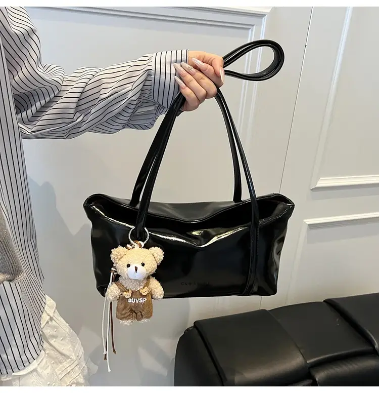 Vintage Work Commuter Bag Women's All-match New Fashion One-shoulder Underarm Bag High-end Sense Handbag luggage and leather goods — feature 17