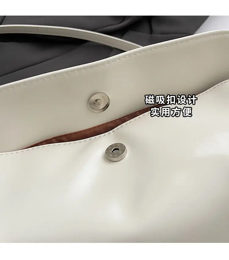 Vintage Work Commuter Bag Women's All-match New Fashion One-shoulder Underarm Bag High-end Sense Handbag luggage and leather goods — feature 5