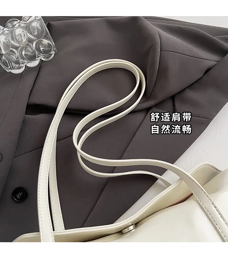 Vintage Work Commuter Bag Women's All-match New Fashion One-shoulder Underarm Bag High-end Sense Handbag luggage and leather goods — feature 6