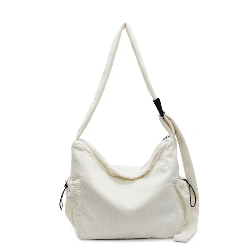 Black Lazy Underarm Tote Bag for Women New Corduroy Commuter Shoulder Crossbody - Image 2