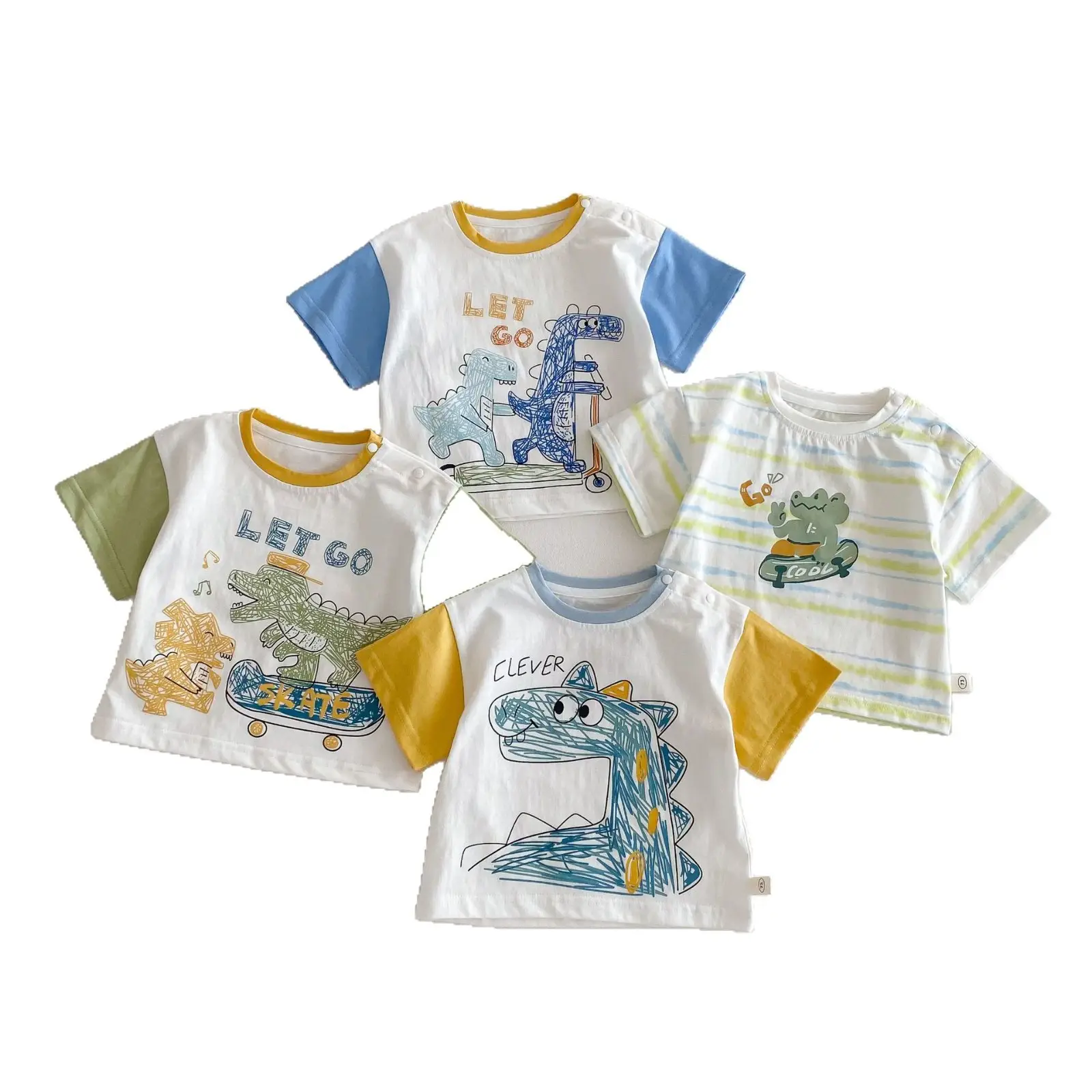 Boys Striped Cartoon T-Shirt 2026 Summer - Image 8