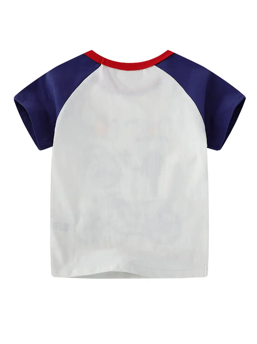 2026 Boys T-Shirt Motorcycle Print European American Style - Image 3
