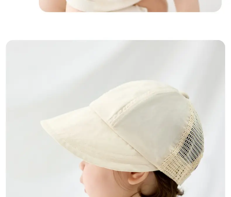 Nido Bear Beige Mesh Cap for Boys Girls Baby — feature 25