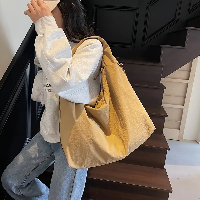 Women's Blue Underarm Large Capacity Cloth Bag 2025