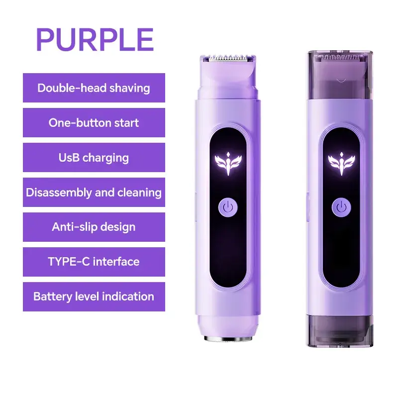 Pink Double-Head Electric Shaving Device for Women - Image 5