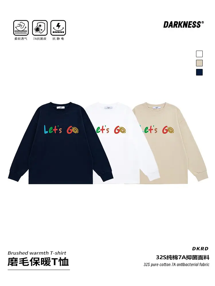 Kids Let's Go Sweatshirt Navy Blue Long Sleeve - Image 4