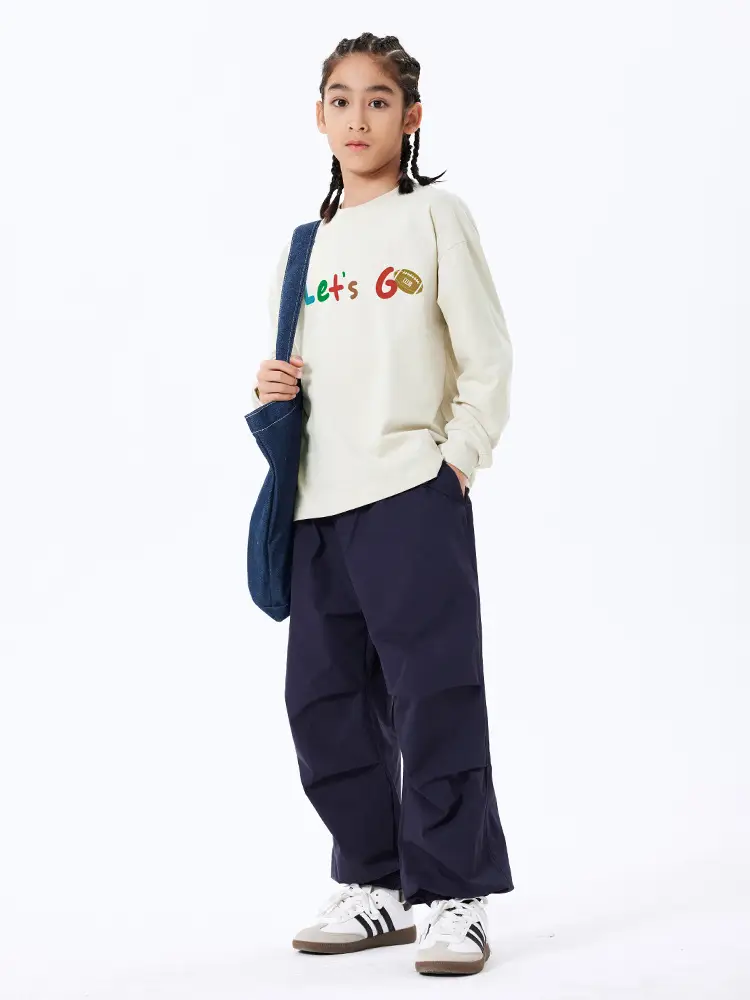 Kids Let's Go Sweatshirt Navy Blue Long Sleeve - Image 7