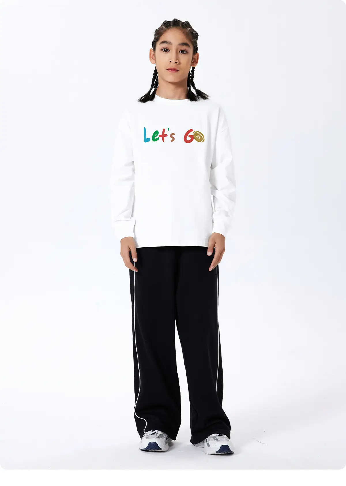 Kids Let's Go Sweatshirt Navy Blue Long Sleeve — feature 19