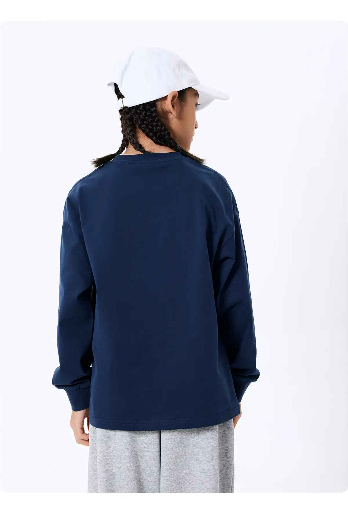 Kids Let's Go Sweatshirt Navy Blue Long Sleeve — feature 29
