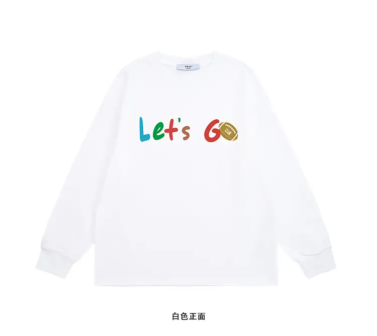 Kids Let's Go Sweatshirt Navy Blue Long Sleeve — feature 32