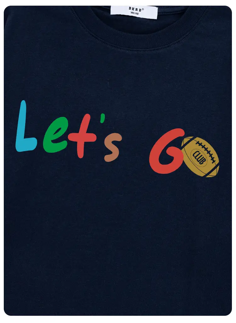 Kids Let's Go Sweatshirt Navy Blue Long Sleeve — feature 37
