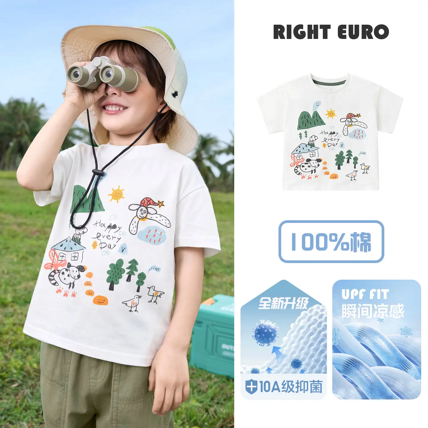 Right Euro Boys T-Shirt Red Cotton Summer Wear - Image 14