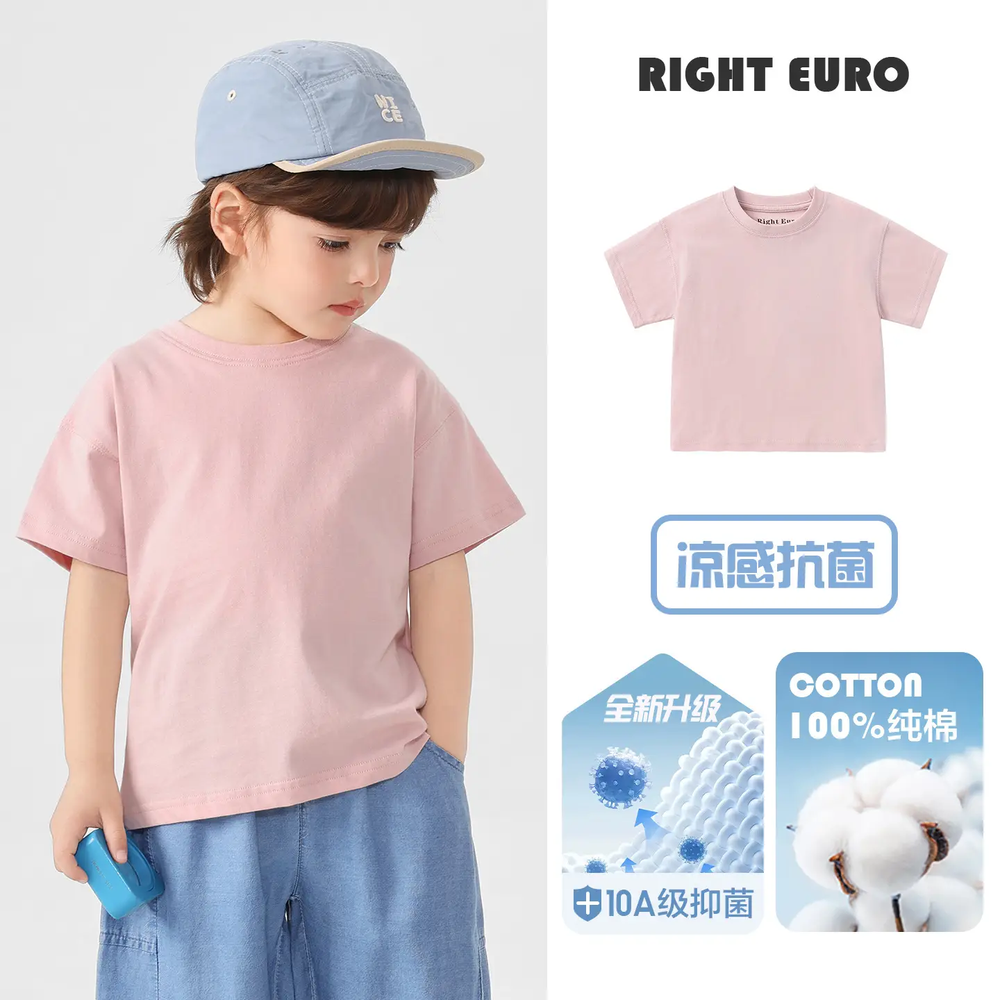 Right Euro Boys T-Shirt Red Cotton Summer Wear - Image 9